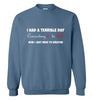 I Had a Terrible Day Sweatshirt