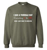 I Had a Terrible Day Sweatshirt