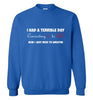 I Had a Terrible Day Sweatshirt