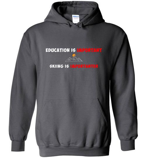 Skiing is Importanter Hoodie